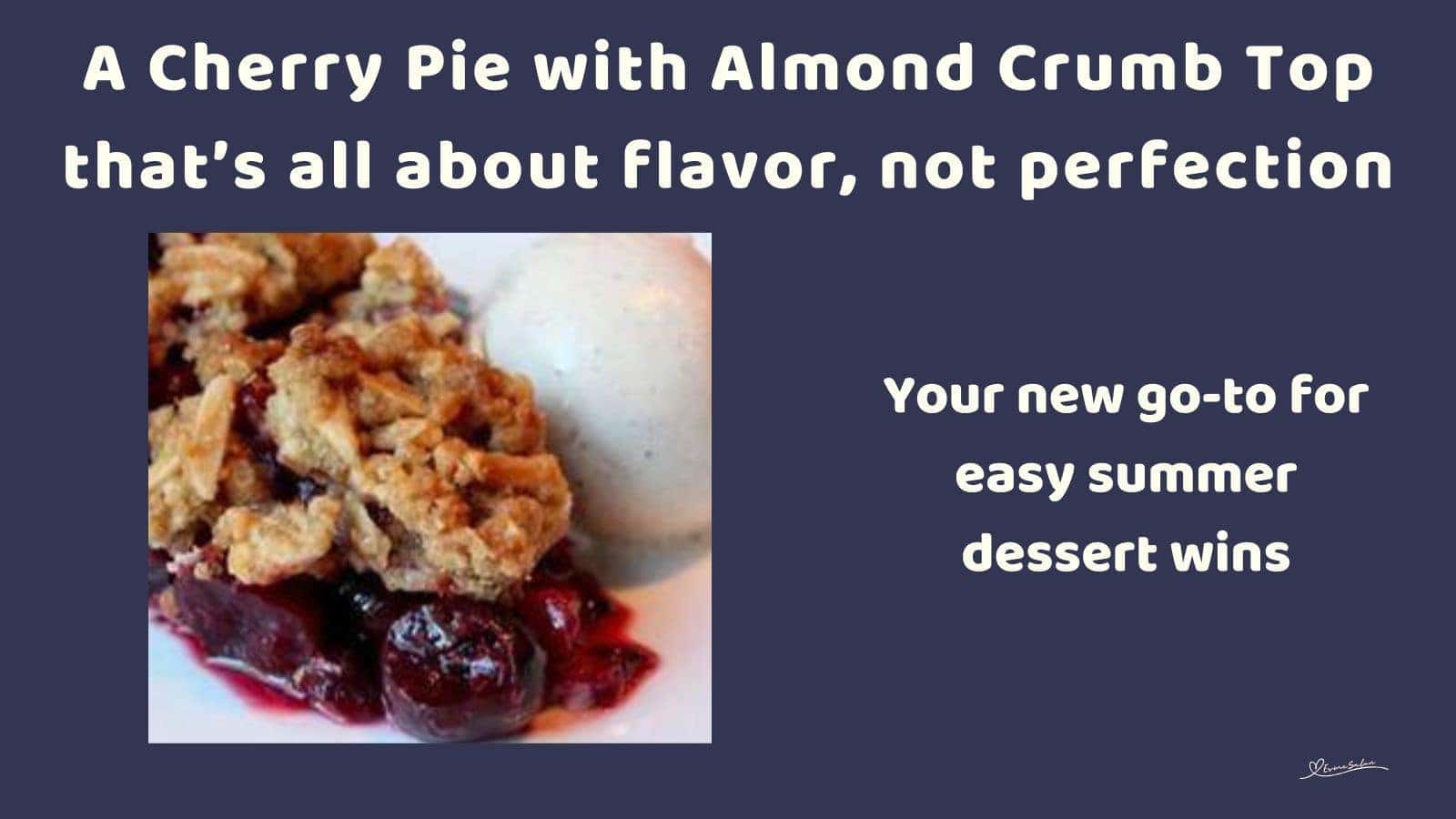 an image of a Cherry Pie with Almond Crumb Top
