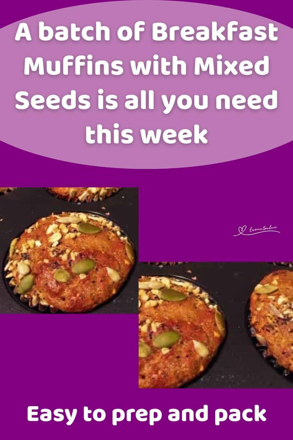 an image of Breakfast Muffins topped with with Mixed Seeds