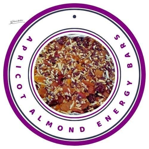 an image of a foil tray filled with Apricot Almond Energy Bars