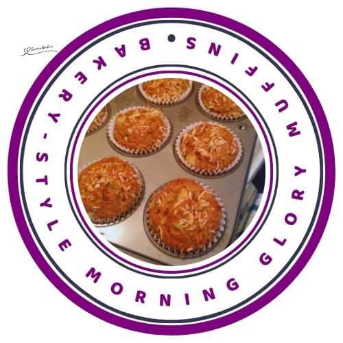 an image of a baking tray with Bakery-Style Morning Glory Muffins
