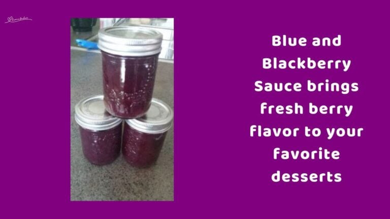 an image of 3 Consol bottles with Blue and Blackberry Sauce