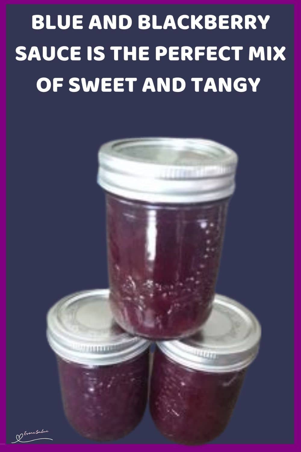 an image of 3 Consol bottles with Blue and Blackberry Sauce