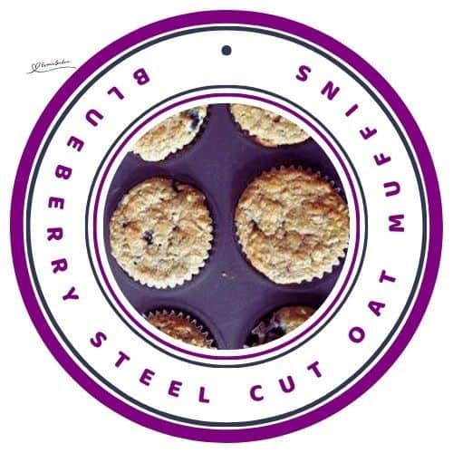 Blueberry Steel Cut Oat Muffins