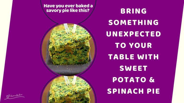 an image of cubes of Sweet Potato and Spinach Pie