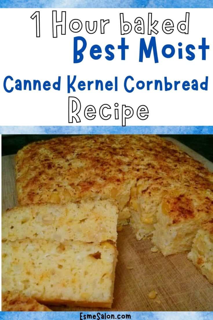 Cornbread With grated cheese, tinned corn and cream sliced like bread slices