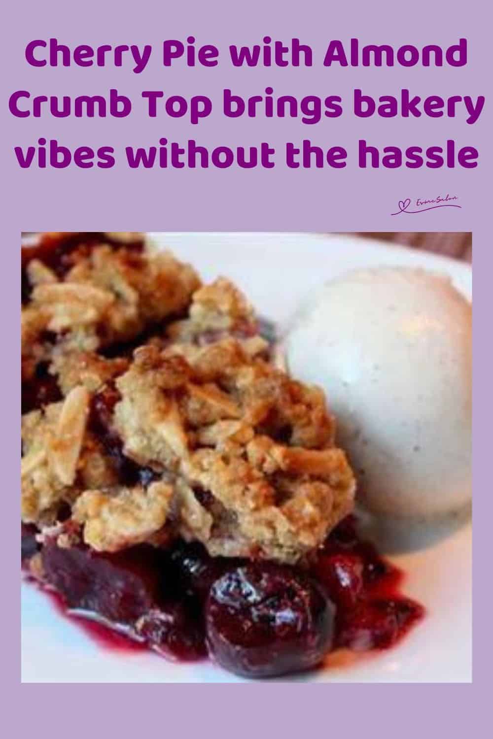 an image of a Cherry Pie with Almond Crumb Top