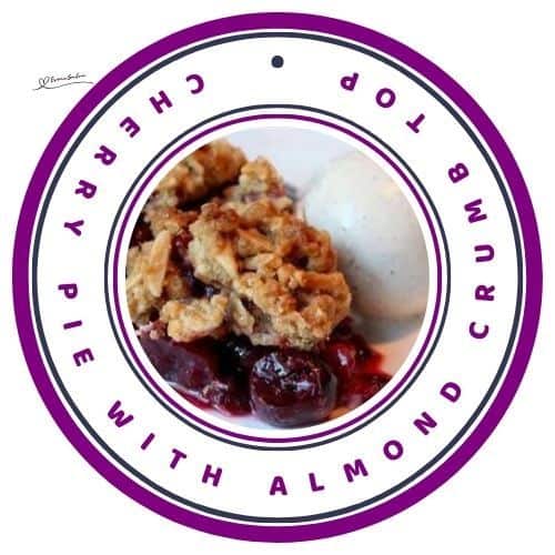 an image of a Cherry Pie with Almond Crumb Top