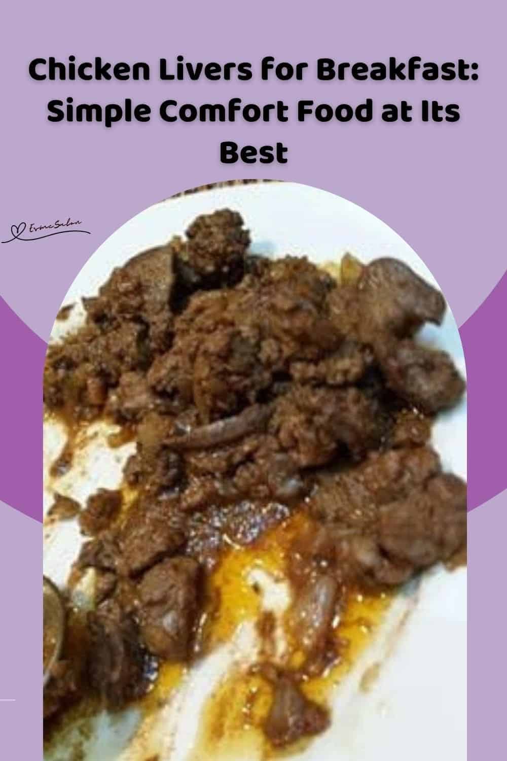 an image of a plate with Chicken Livers for Breakfast