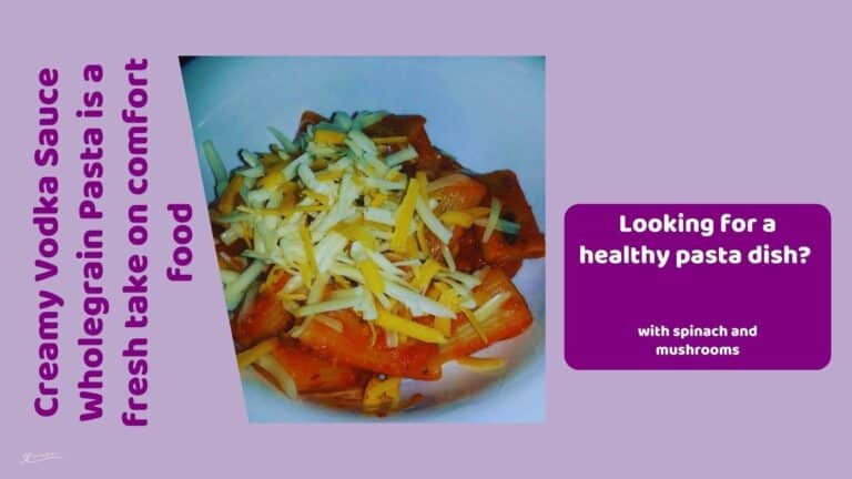 an image of a bowl with Creamy Vodka Sauce Wholegrain Pasta
