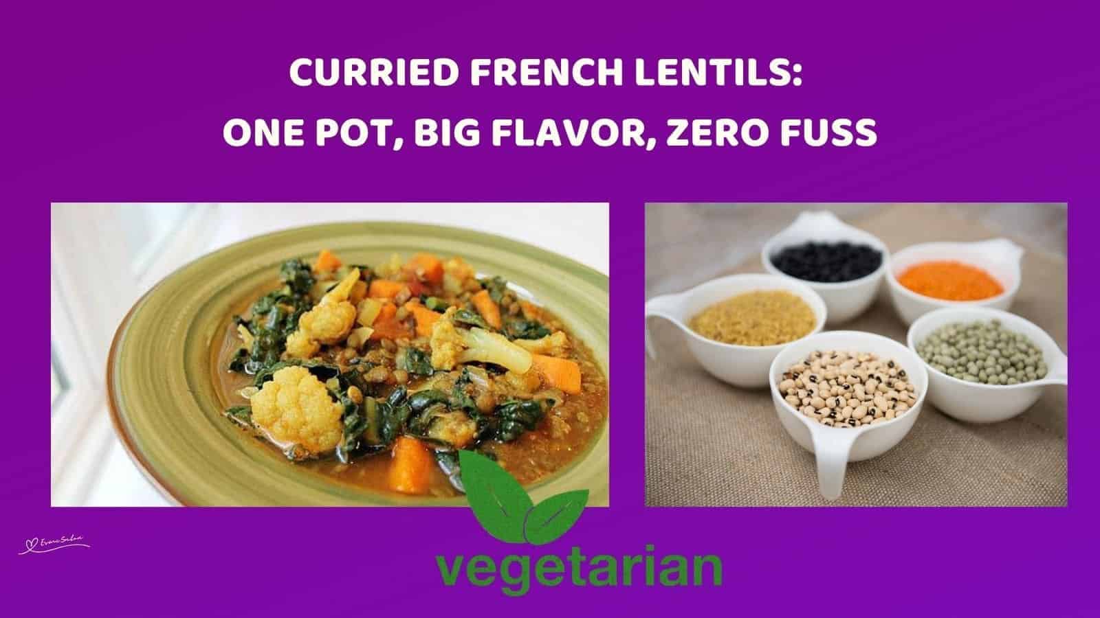 an image of a bowl of Curried French Lentils