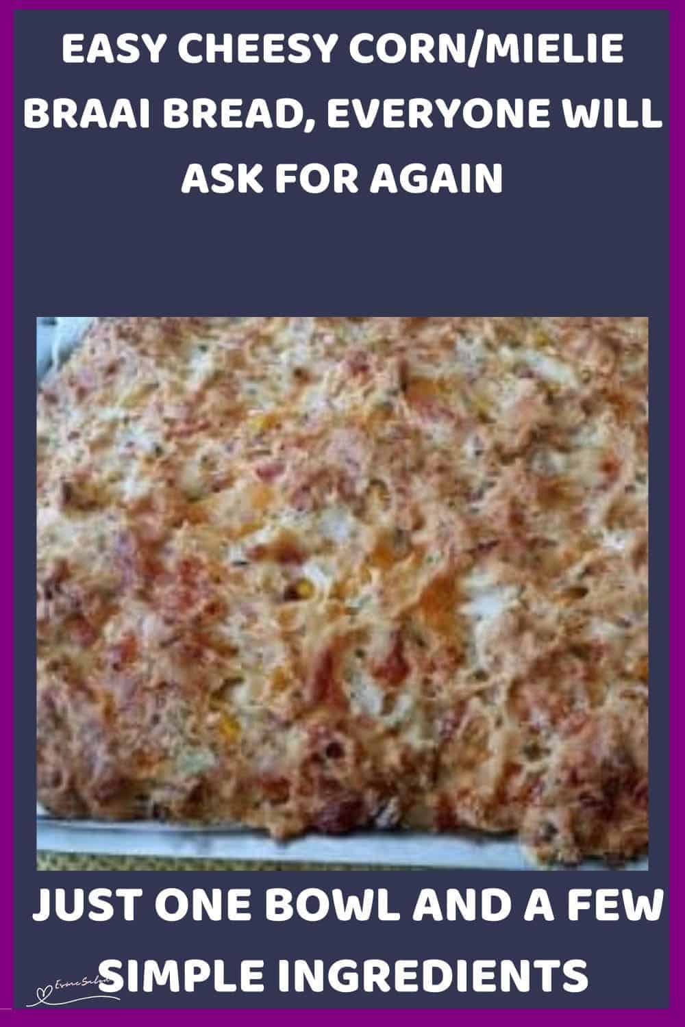 an image of Easy Cheesy Corn Mielie Braai Bread
