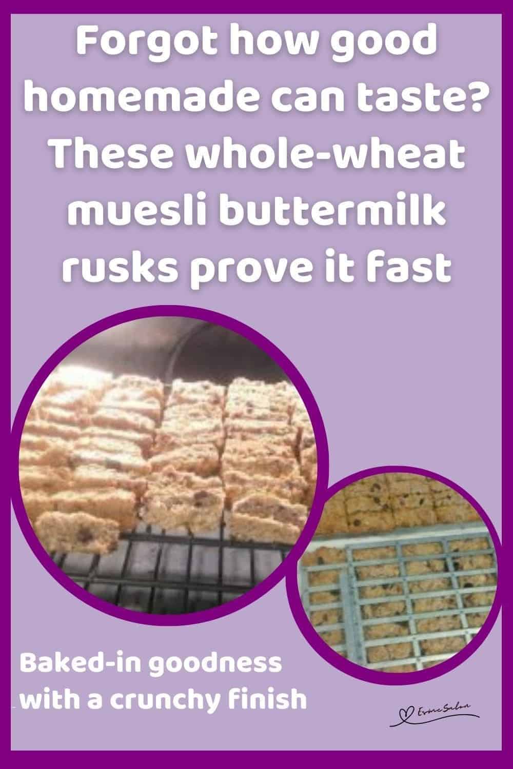 an image of Whole-wheat Muesli Buttermilk Rusks in the baking tray