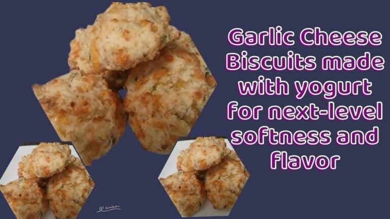 an image of a stack of 3 Garlic Cheese Biscuits