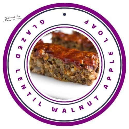 an image of a Glazed Lentil Walnut Apple Loaf