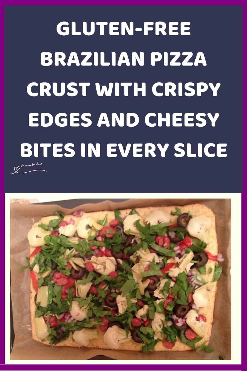 an image of Gluten Free Brazilian Pizza Crust with various toppings