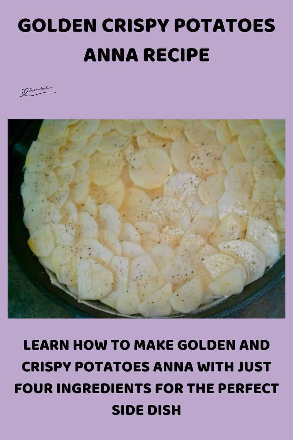 an image of thinly sliced potatoes for Potatoes Anna