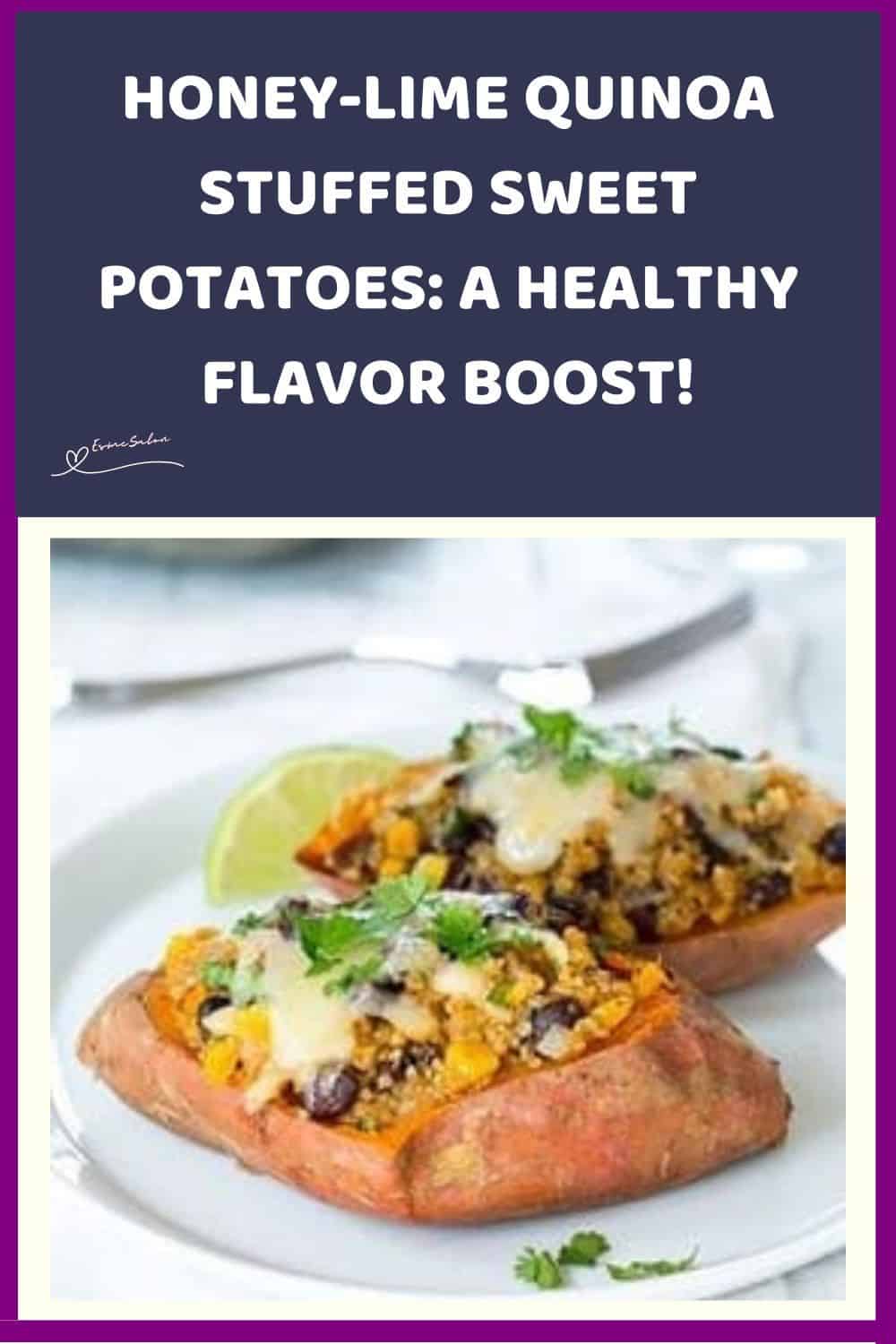 an image of 2 Honey-Lime Quinoa Stuffed Sweet Potatoes