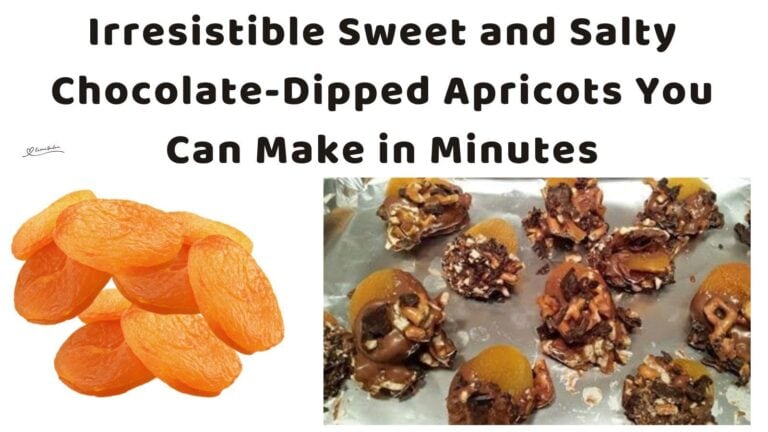 an image of Chocolate Dipped Apricots on tinfoil lined baking tray to set