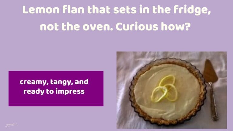 an image of a Lemon Flan with lemon as decoration