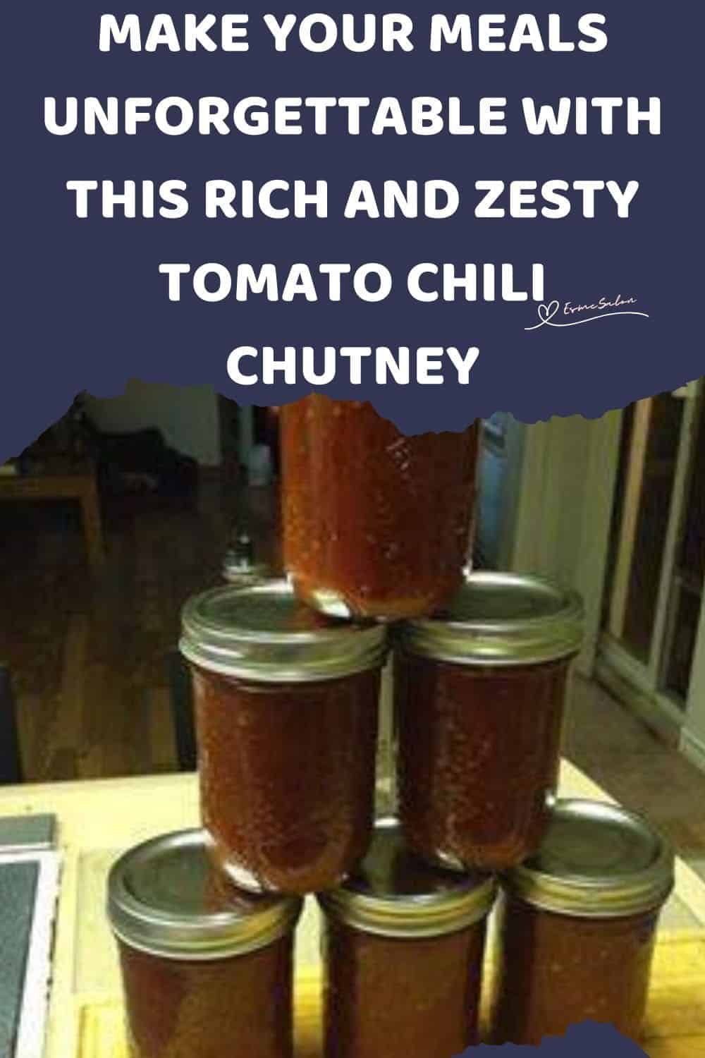 an image of 6 bottles of Tomato Chili Chutney