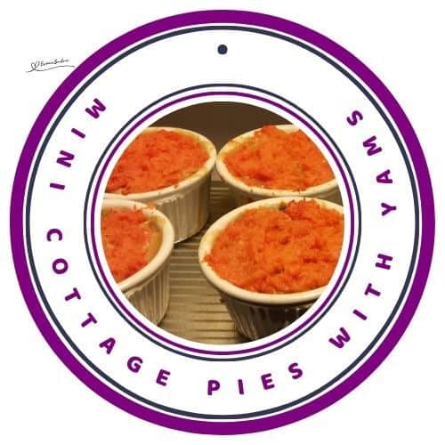 an image of ramekins with Mini Cottage Pies with Yams