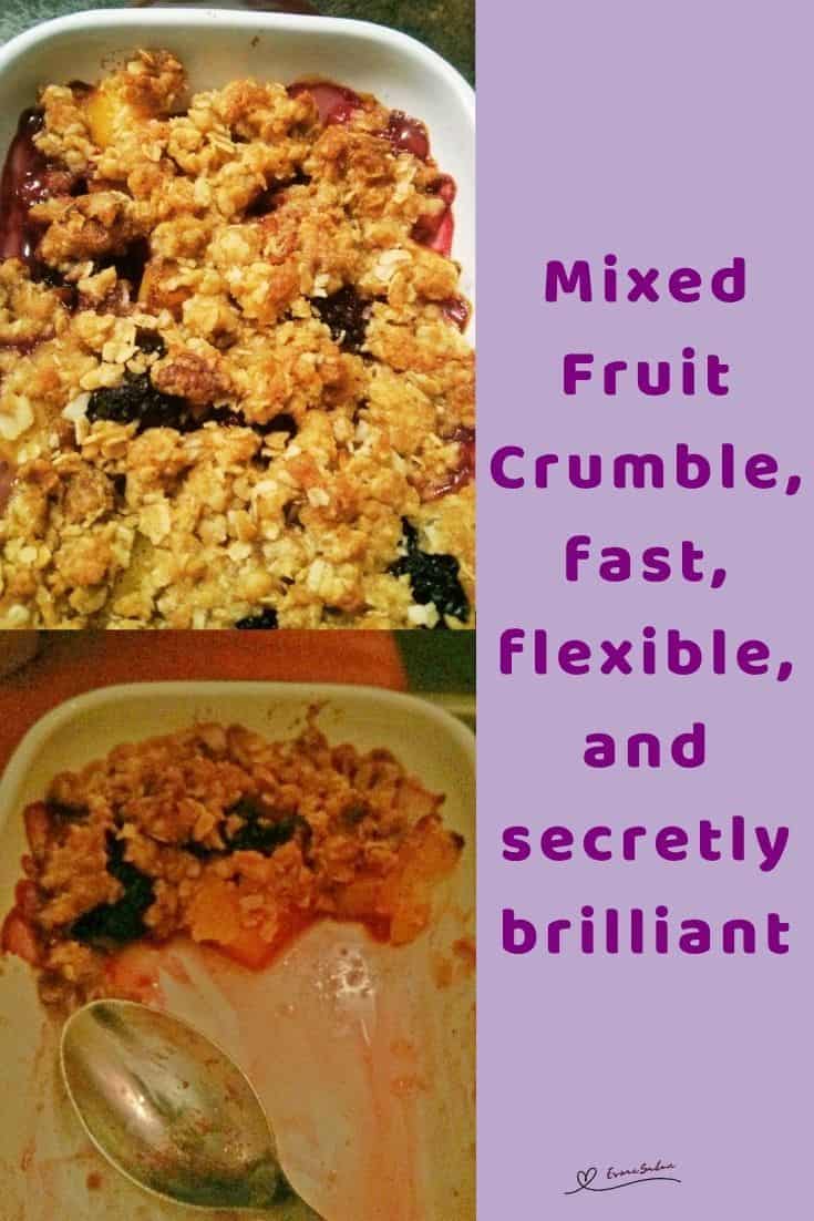 an image of a dish with Mixed Fruit Crumble