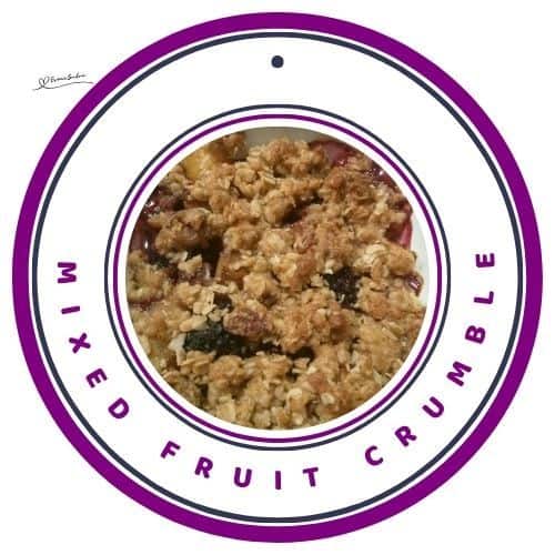 an image of a dish with Mixed Fruit Crumble