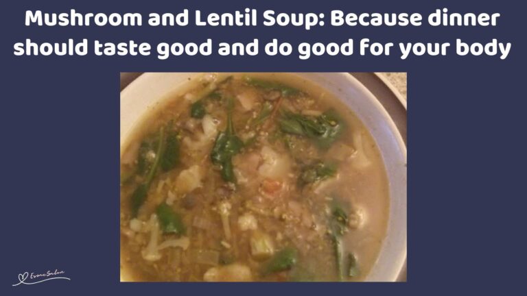 an image of a bowl of Mushroom and Lentil Soup