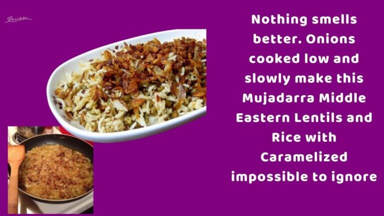 an image of Mujadarra Middle Eastern Lentils and Rice with Caramelized Onions