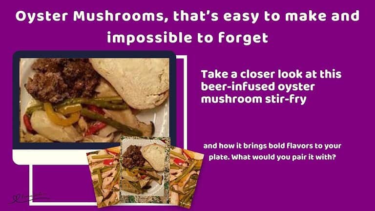 an image of Oyster Mushrooms served with meatballs