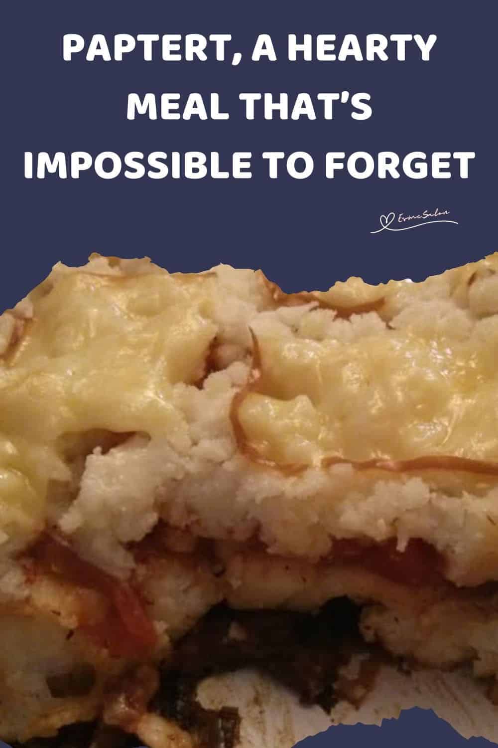 an image of a Paptert, a typical South African "casserole"