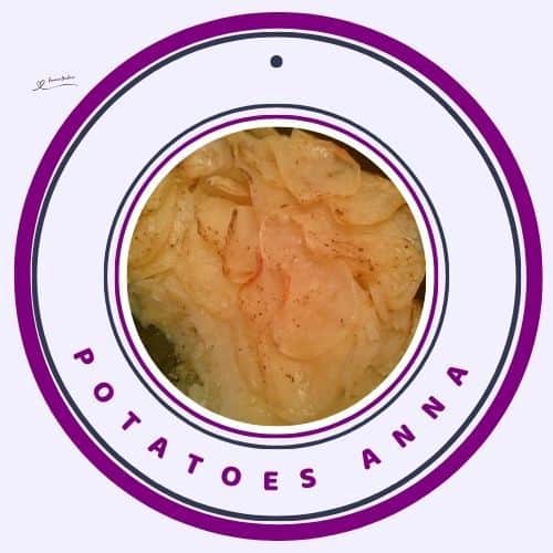an image of thinly sliced potatoes for Potatoes Anna