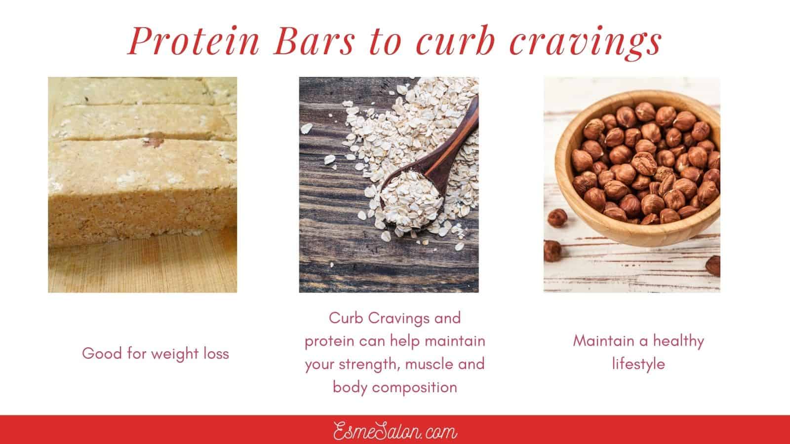 sliced protein bars, oats and a bowl of nuts
