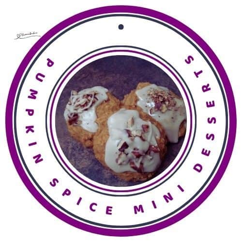an image of 3 Pumpkin Spice Mini Desserts with glaze and nuts