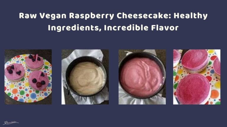 an image of mini pink and white Raw Vegan Raspberry Cheesecake