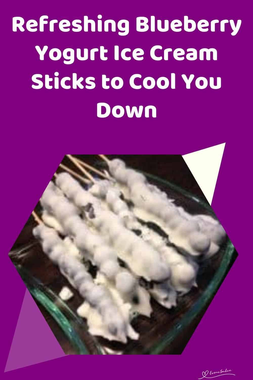 an image of Blueberry Yogurt Ice Cream on a Stick