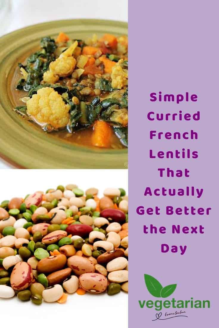 an image of a bowl of Curried French Lentils