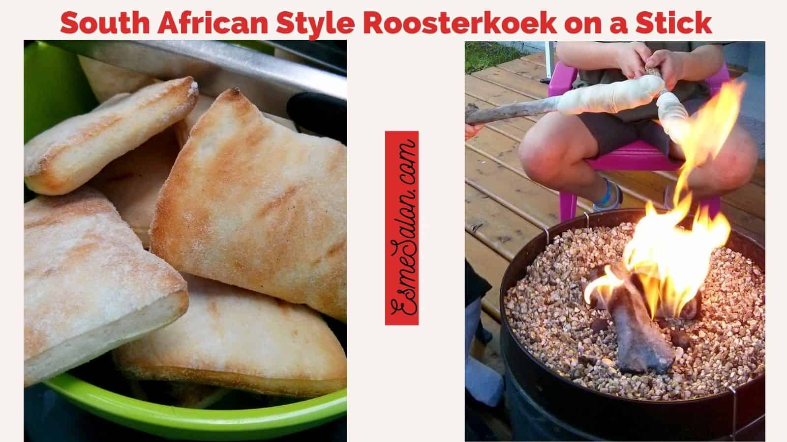 SA roosterkoek, aka bread on a stick made on an open fire