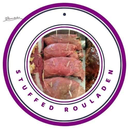 an image of Stuffed Rouladen in various stages of making