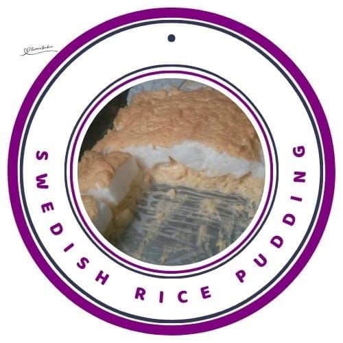 an image of a Swedish Rice Pudding with meringue fluff