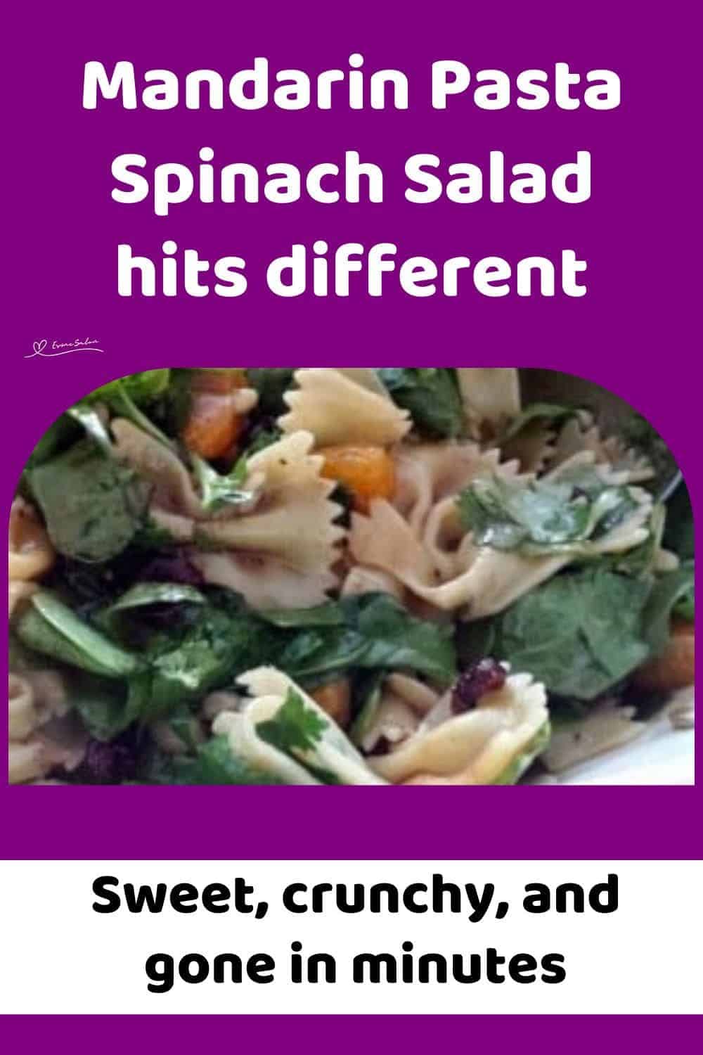 an image of Mandarin Pasta Spinach Salad