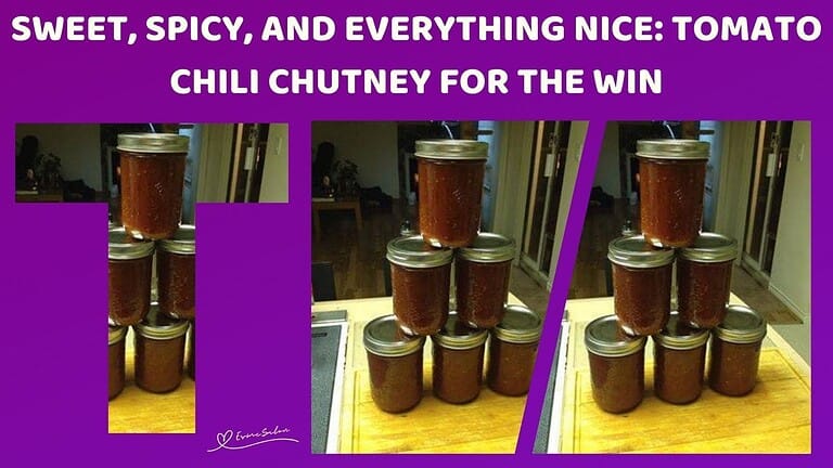 an image of 6 bottles of Tomato Chili Chutney