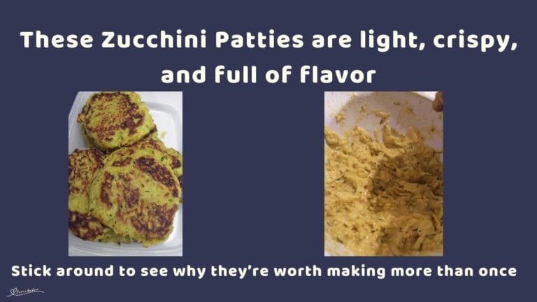 an image of pan baked Zucchini Patties