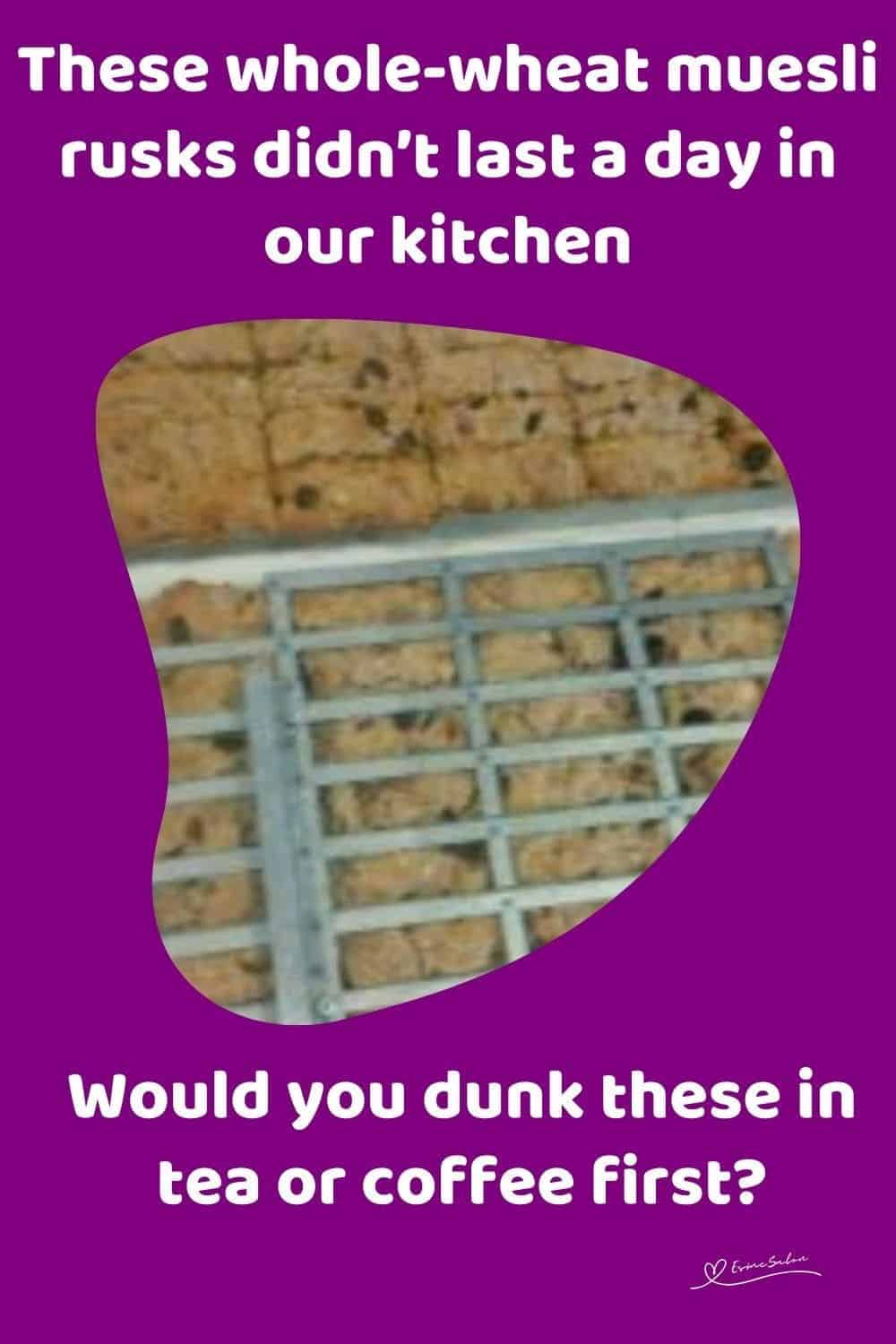 an image of Whole-wheat Muesli Buttermilk Rusks in the baking tray