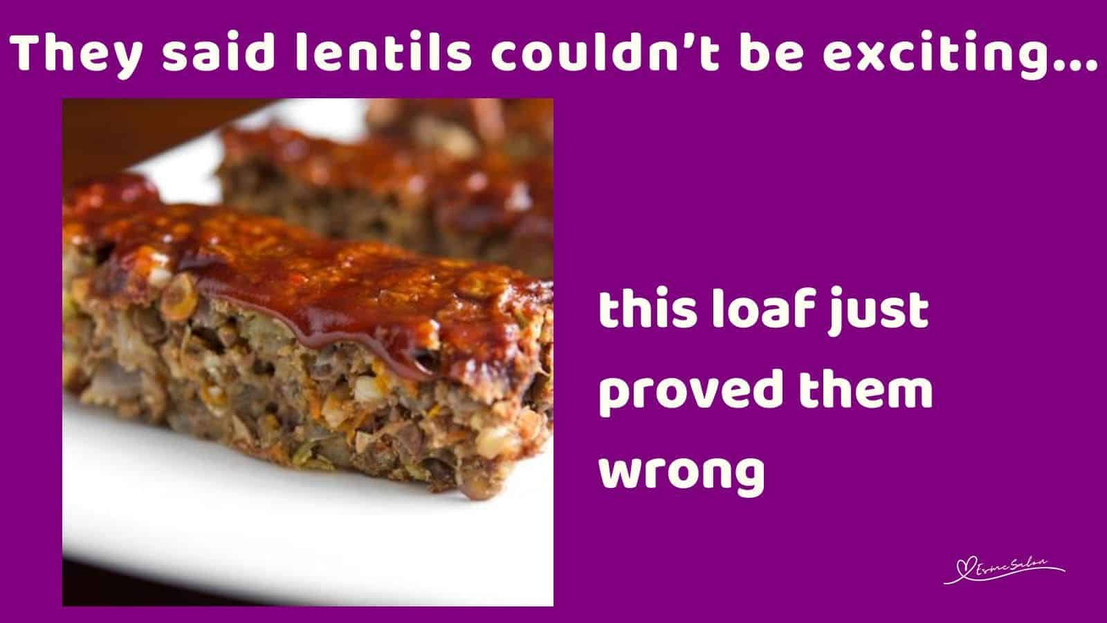 an image of a Glazed Lentil Walnut Apple Loaf