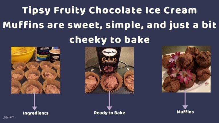 an image of Tipsy Fruity Chocolate Ice Cream Muffins