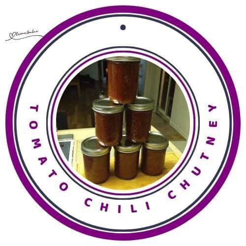 an image of 6 bottles of Tomato Chili Chutney