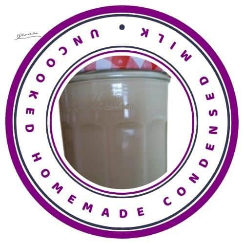 an image of a bottle of Uncooked Homemade Condensed Milk