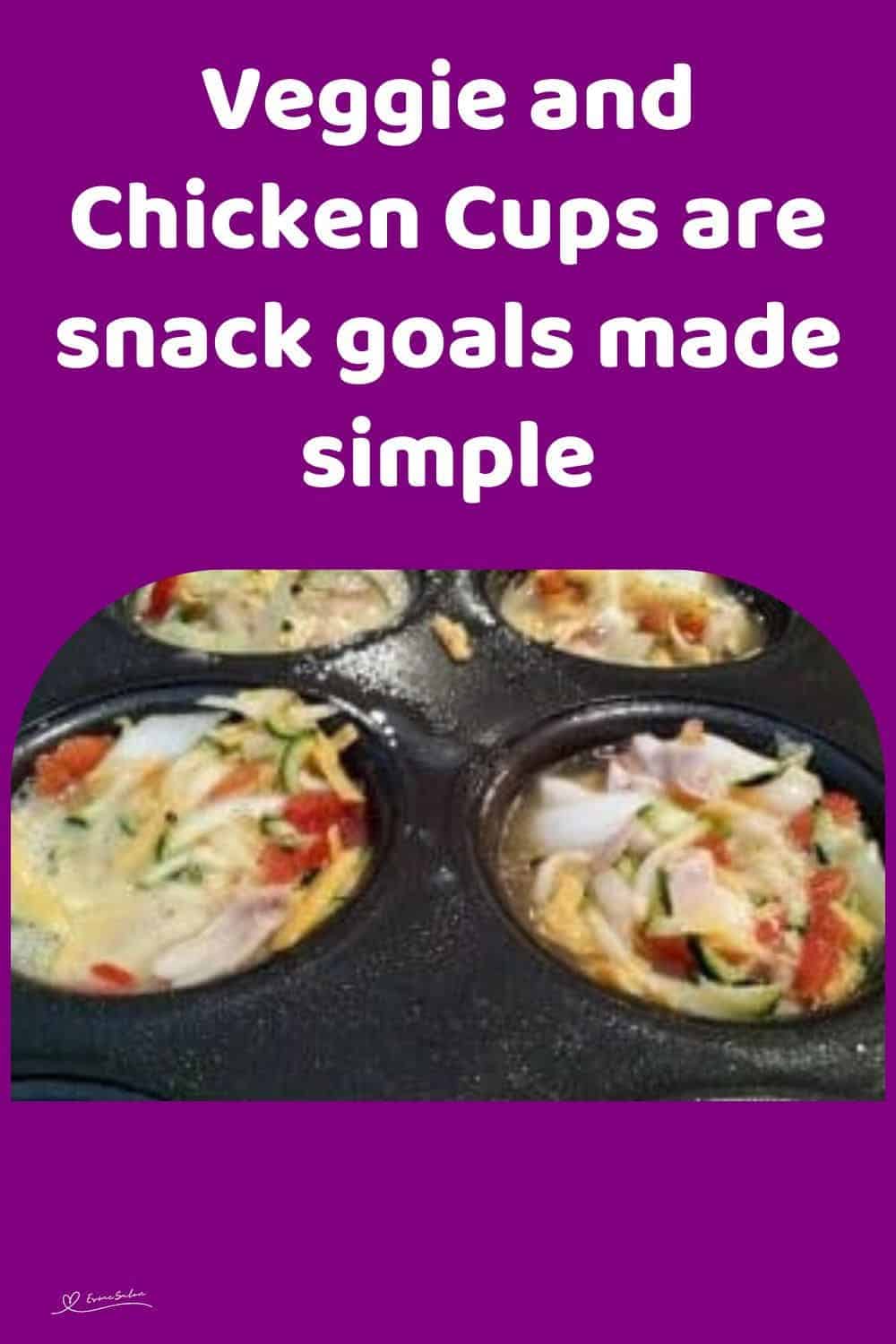 an image of Veggie and Chicken Cups in a cupcake tin