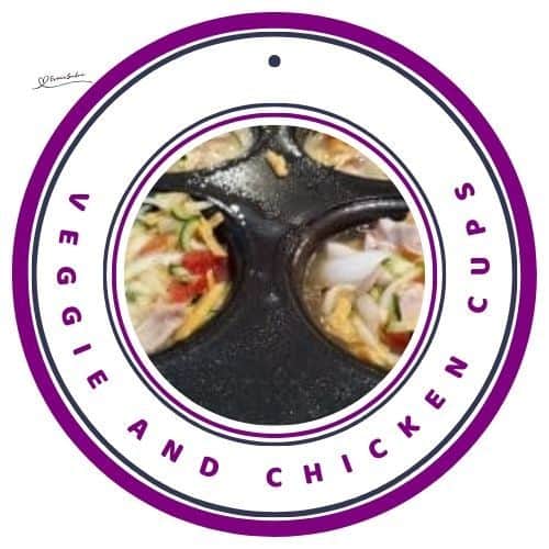 an image of Veggie and Chicken Cups in a cupcake tin